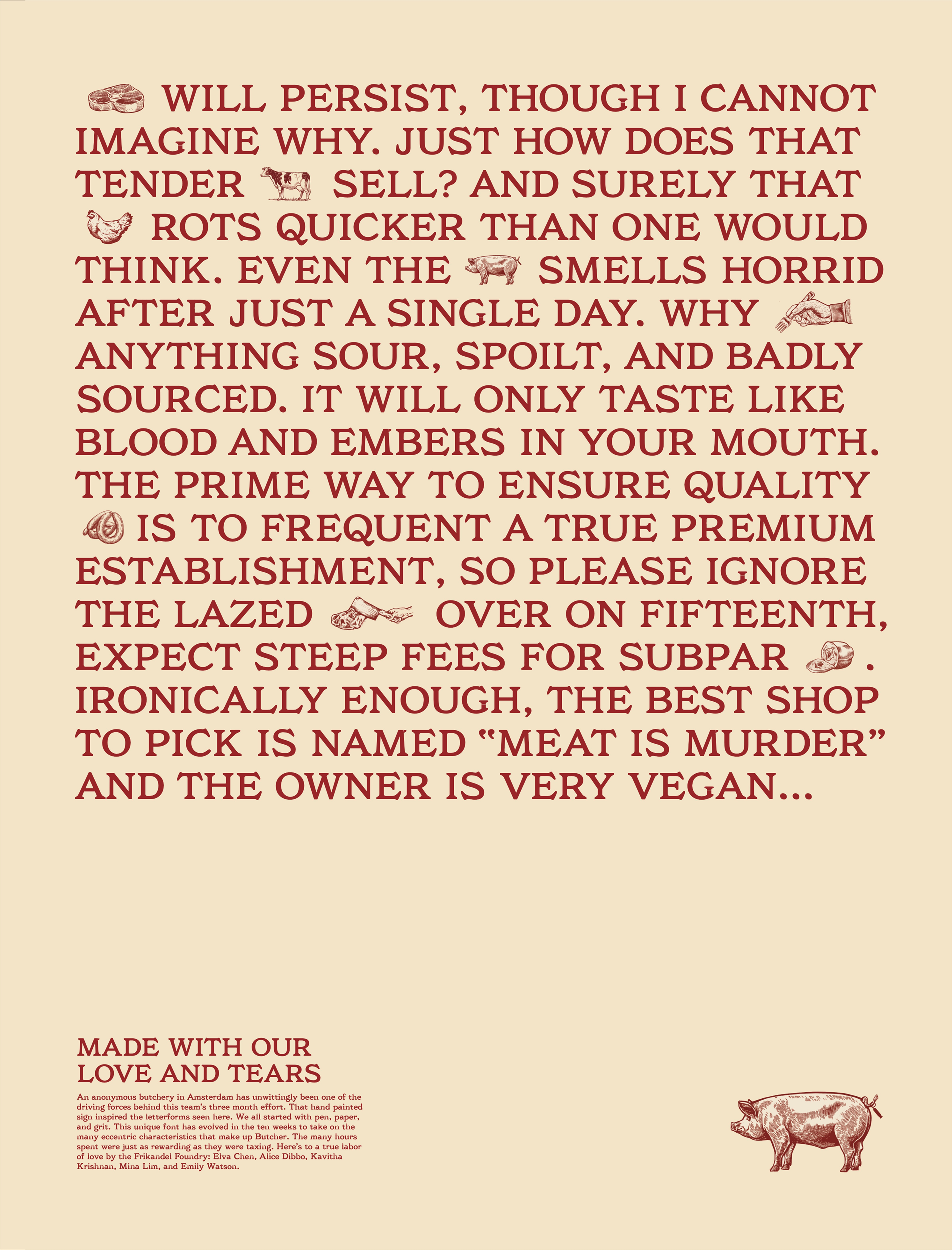 Butcher Serif — Will Persist poster